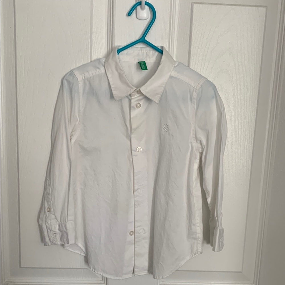 Benetton Kids White Button-Up Shirt